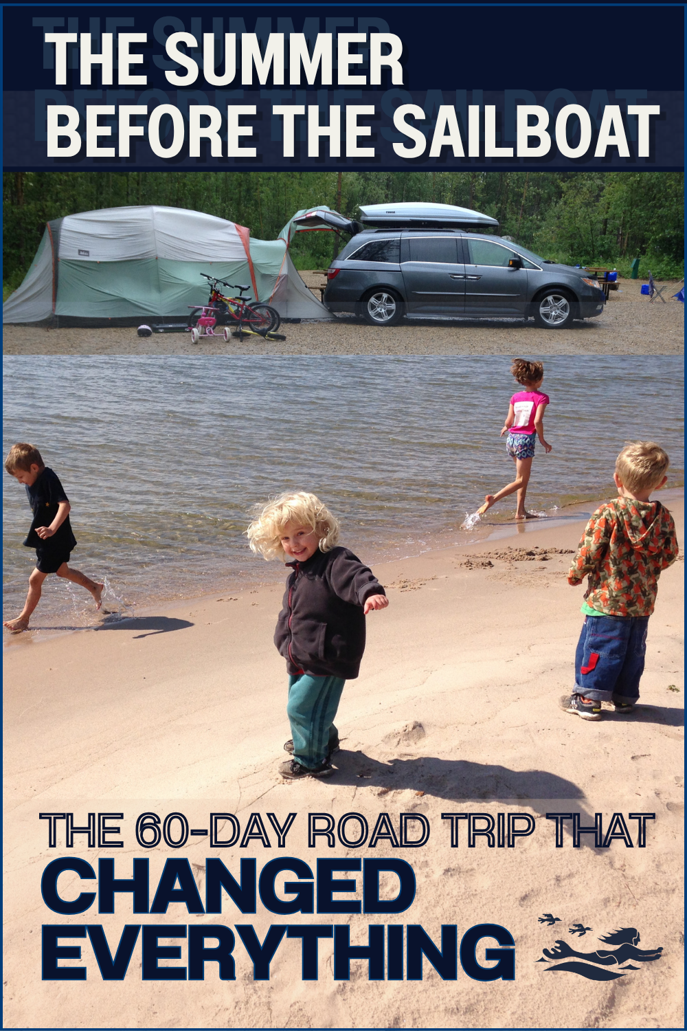 A photo of the Escher kids when they were really little during the summer we went on an epic family road trip across Canada before we moved to our St. Francis 50 catamaran, SV Aphrodite.