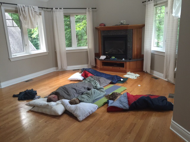Our last night at home before we moved to the campground in Ottawa