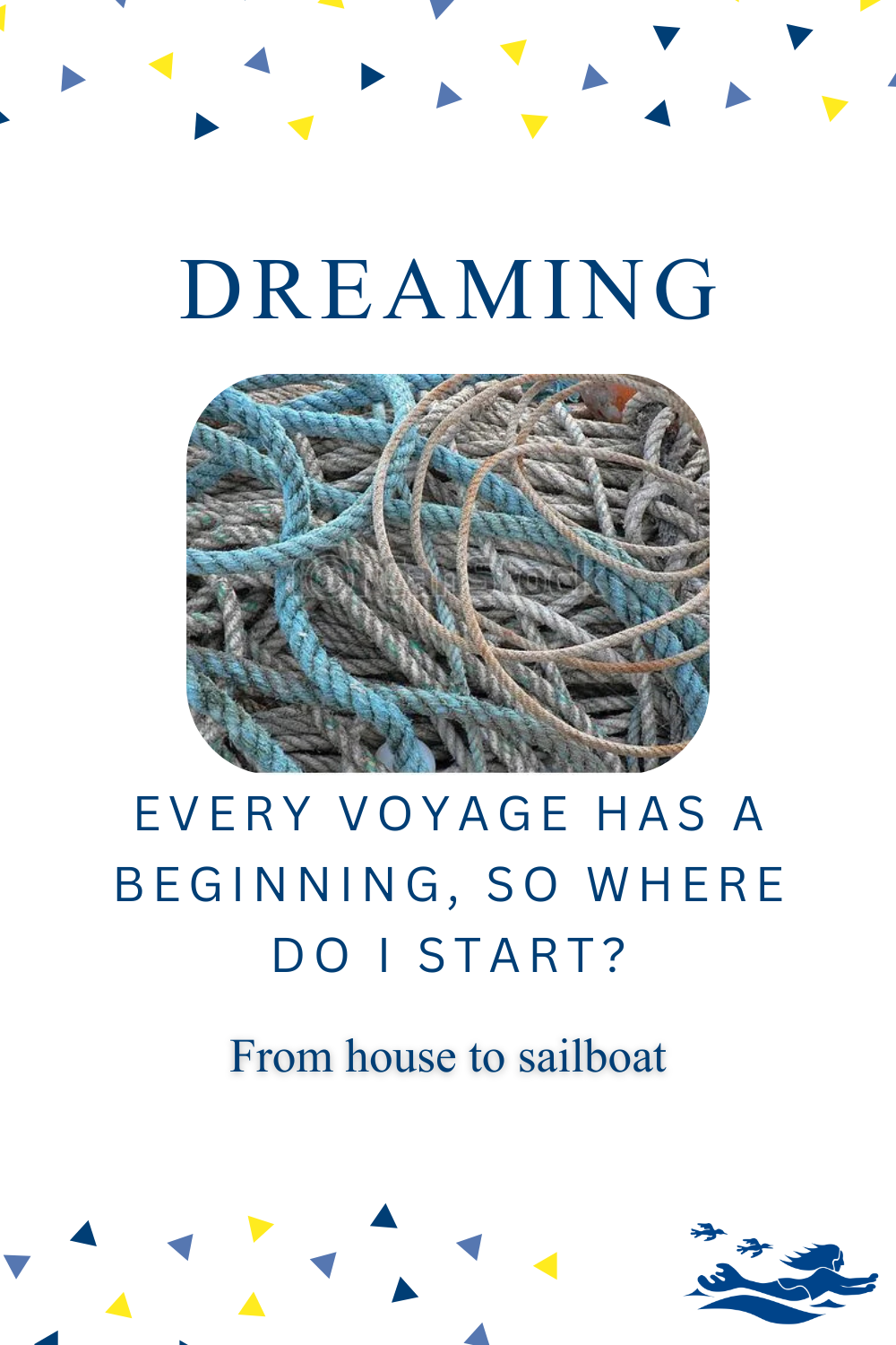 a mess of lines as a metaphor for my thoughts when moving from house to our sailboat, SV Aphrodite, which is a St. Francis 50 catamaran.