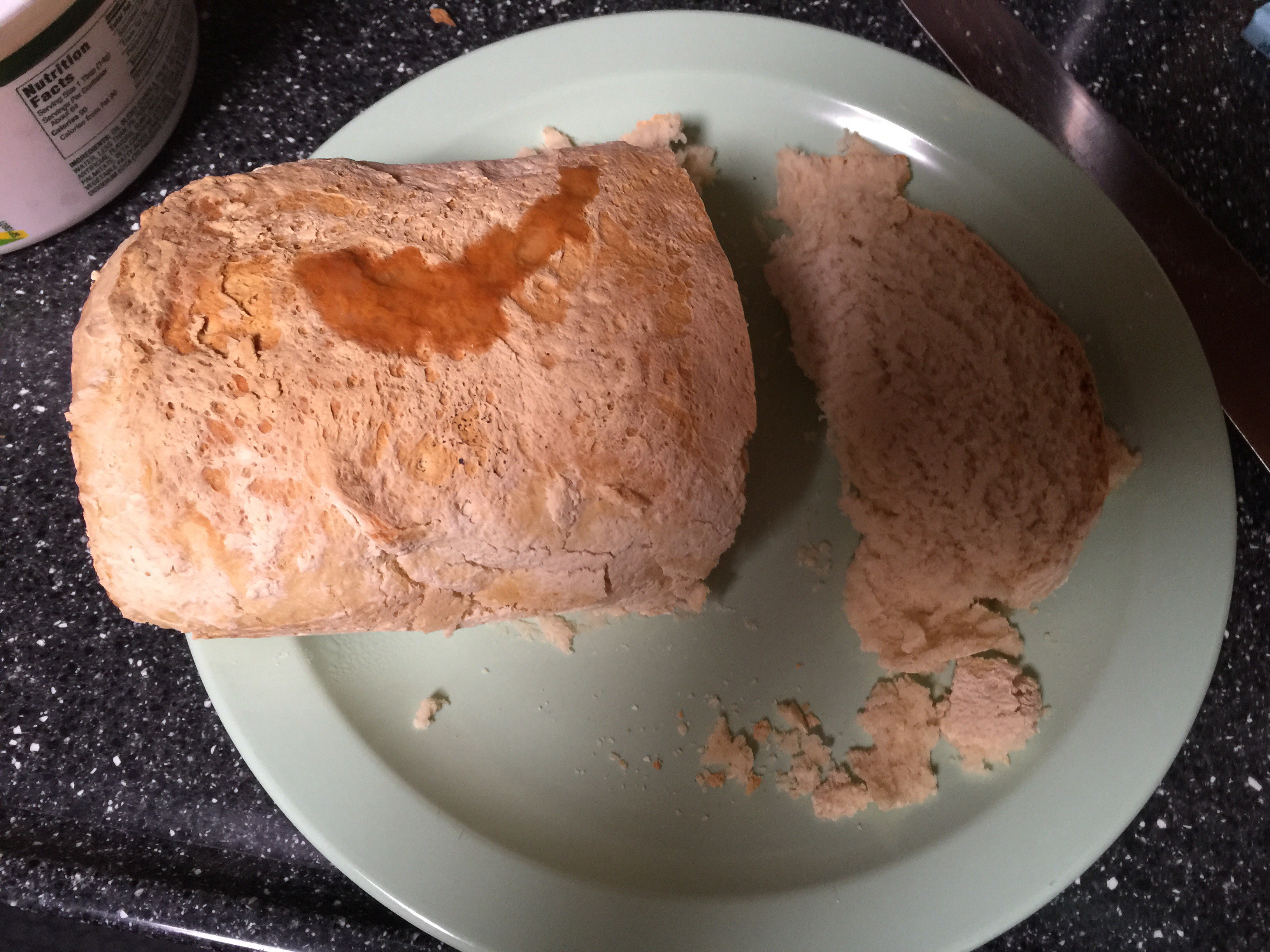 First loaf aboard SV Aphrodite. Dense but delicious.