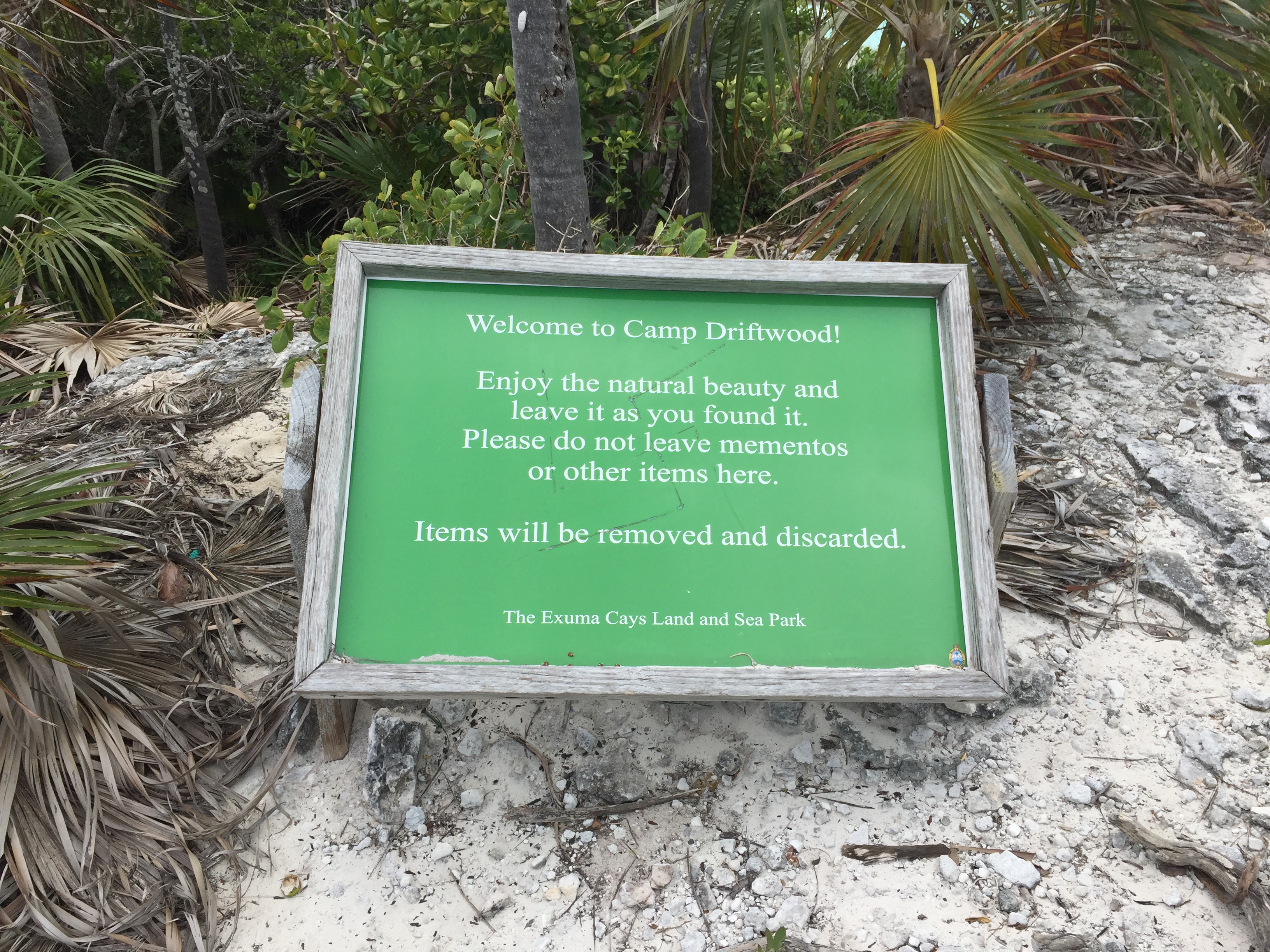 Sign at Camp Driftwood