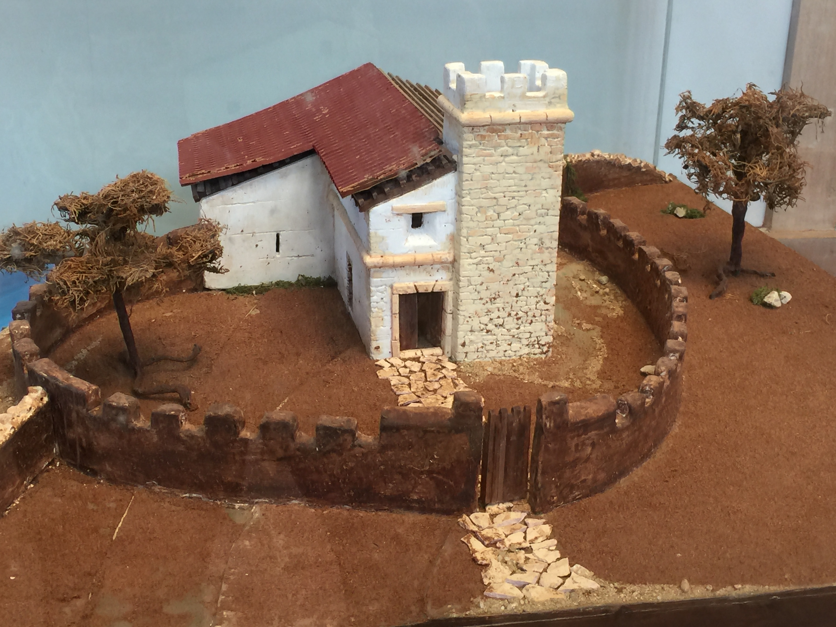 Small-scale replica of Columbus's home at the museum at La Isabela, Domincan Republic