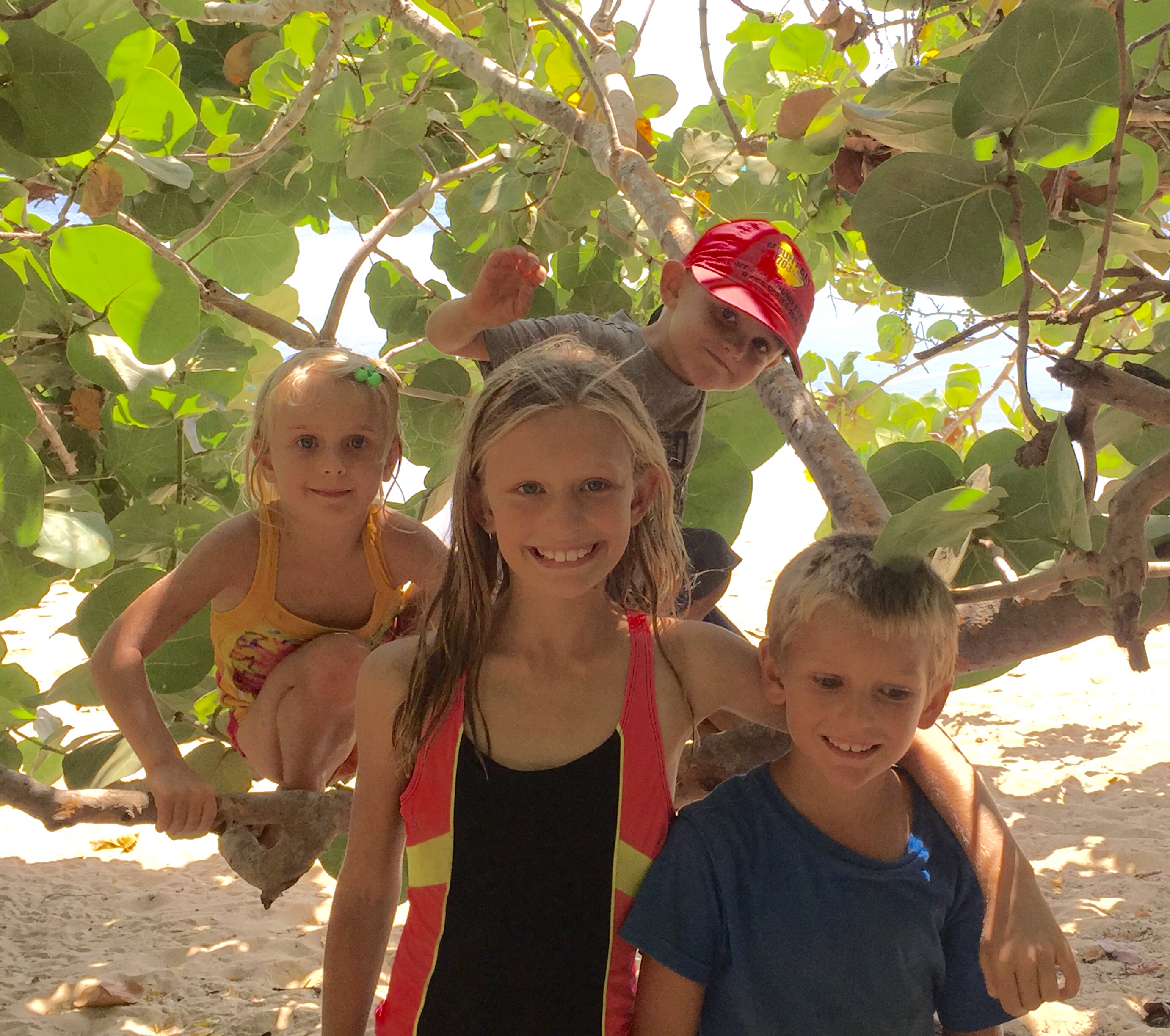Photo taken of the boat kids from SV Aphrodite as part of their circumnavigation when they sailed to the Domincan Republic.