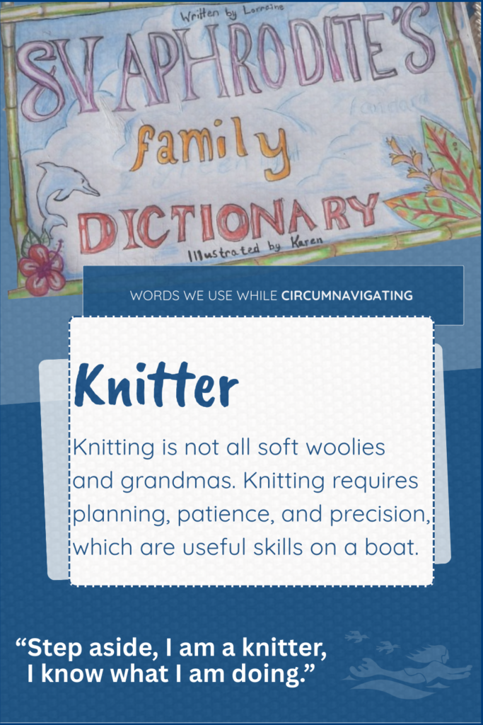Knitter is a term in the SV Aphrodite Family Dictionary