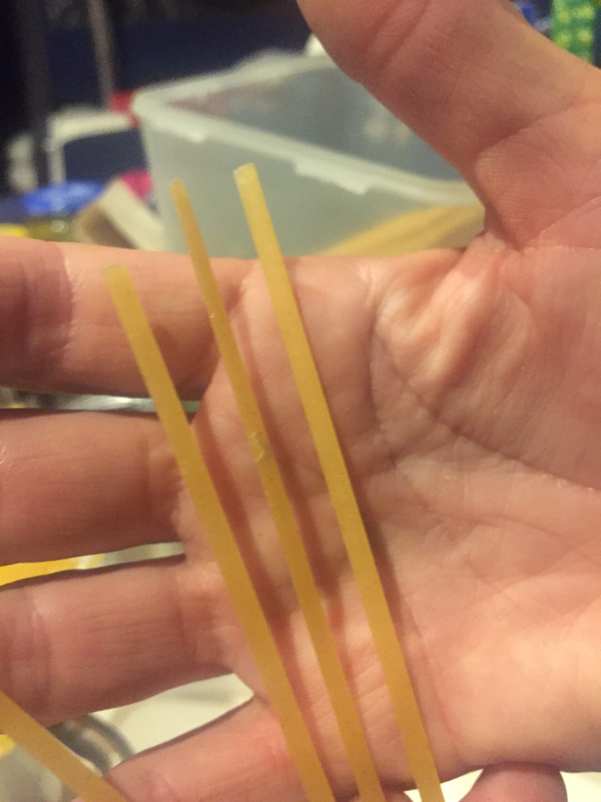 Shows weevil larvae in pasta