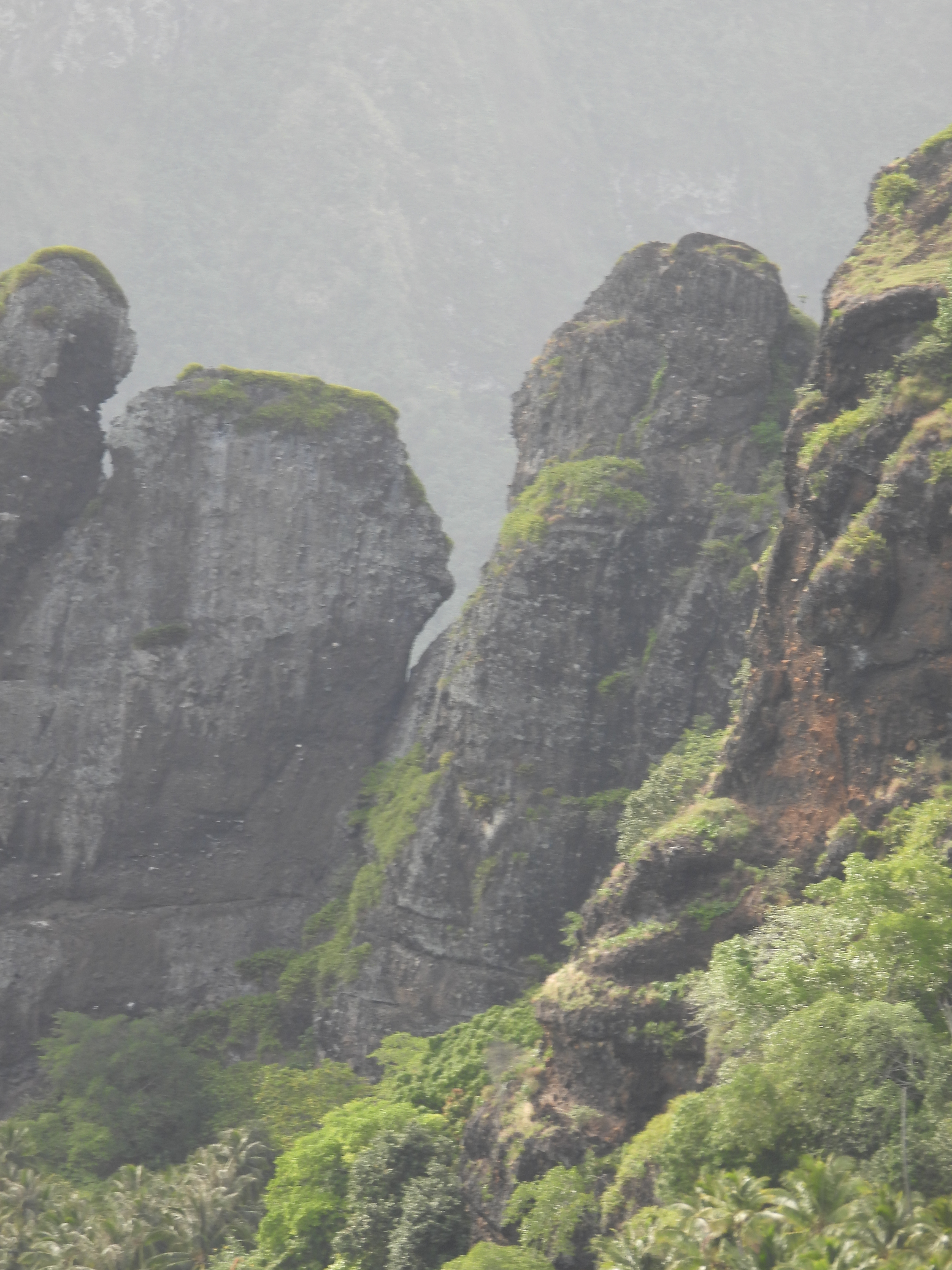 Photo of the hills around Fatu Hiva, French Polynesia.
