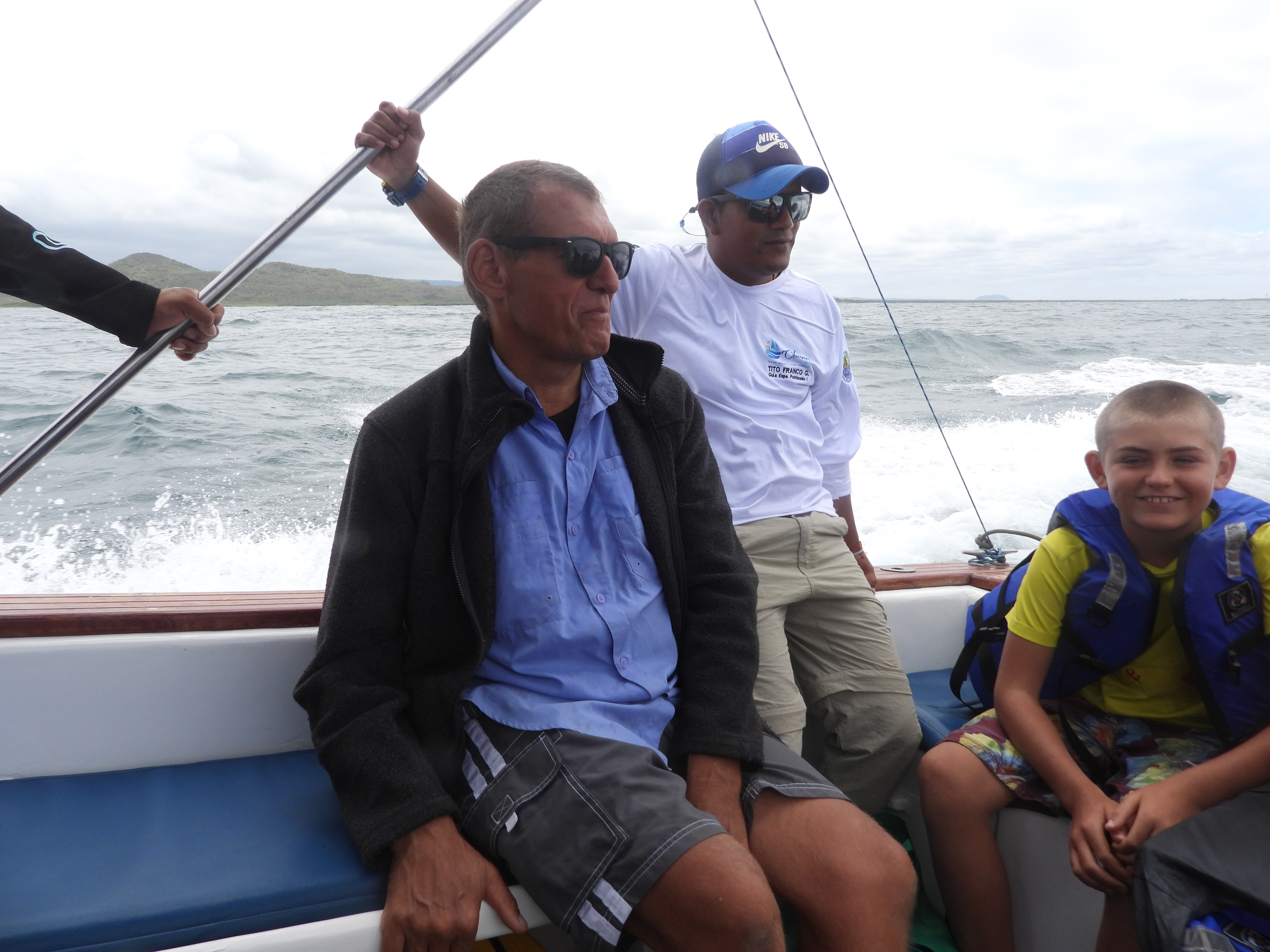 Rick, one of our tour guides and Henry on a Galapagos day trip tour.