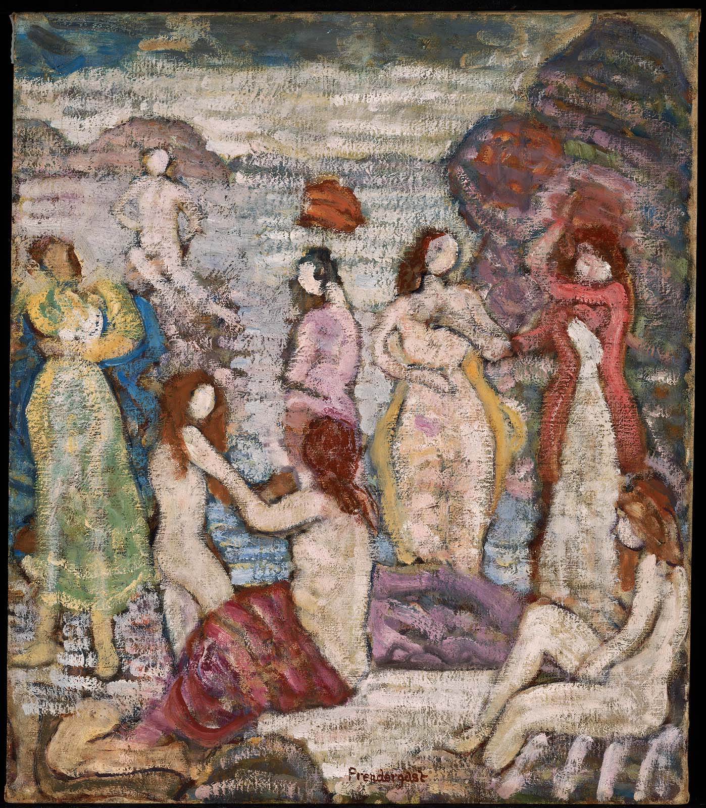 Maurice Brazil Prendergast, Eight Bathers painting.