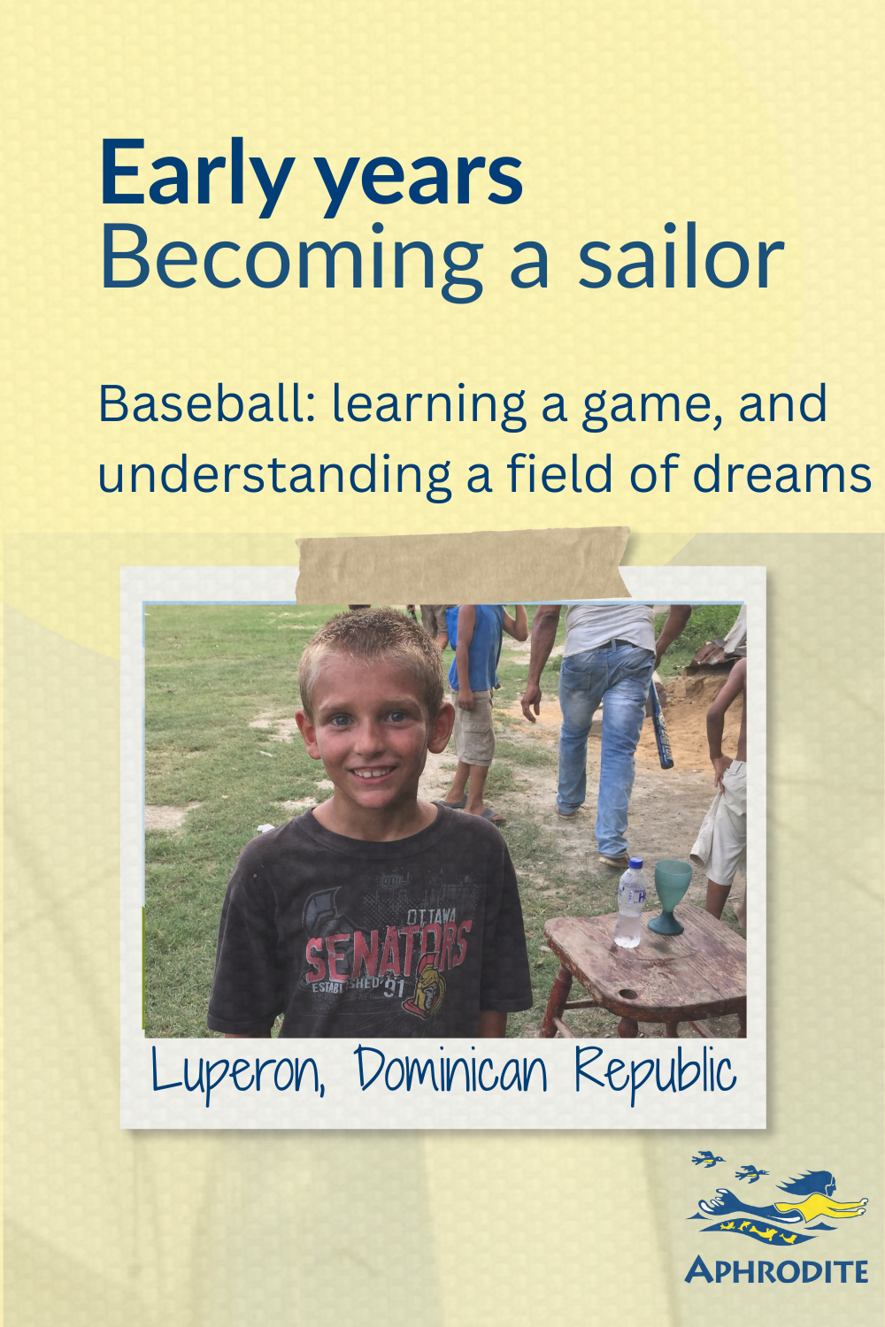 Paul from SV Aphrodite on the baseball field of Handy Andy in Luperon, Dominican Republic.