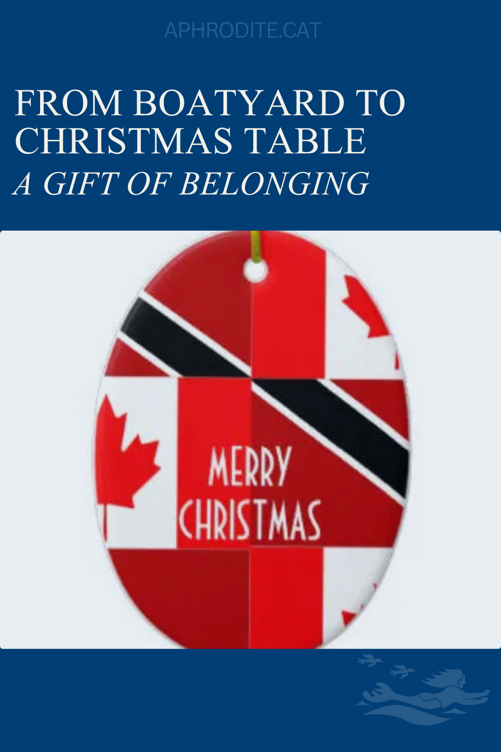 Christmas with the Preddie family in Trinidad showing a hybrid Canadian-Trinidad and Tobago flag. We are from Ottawa, Canada.