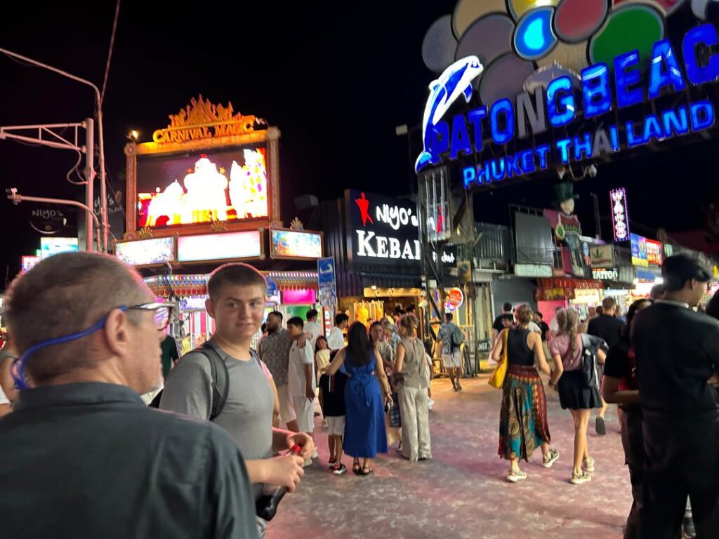 SV Aphrodite on an unplanned trip to Patong Beach and the nightlife of Bangla Road.